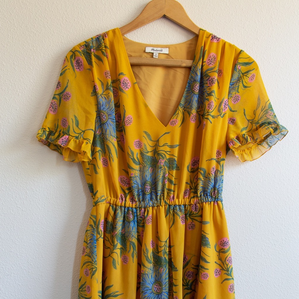 Madewell Sweetgrass Ruffle-Sleeve dress